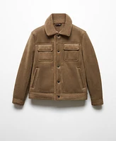 Mango Men's Shearling-Lined Jacket