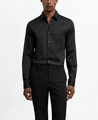 Mango Men's Super Slim-Fit Poplin Suit Shirt