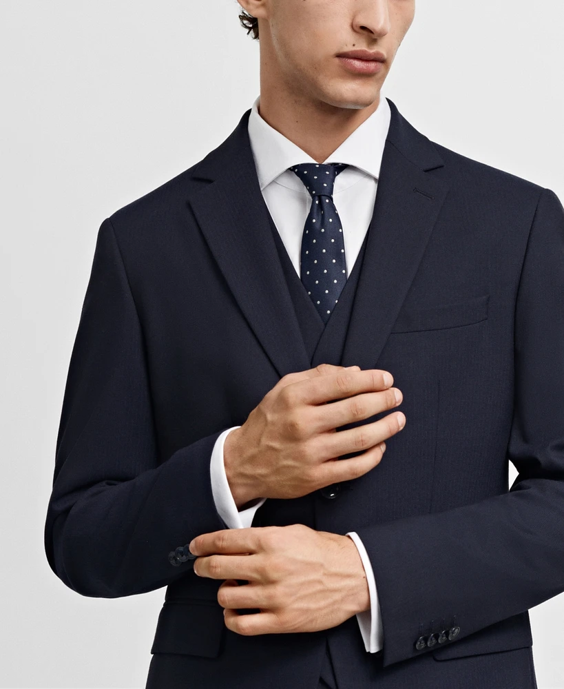 Mango Men's Stretch Fabric Slim-Fit Suit Jacket