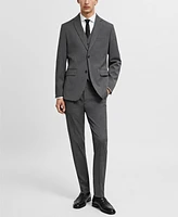 Mango Men's Stretch Fabric Slim-Fit Suit Pants