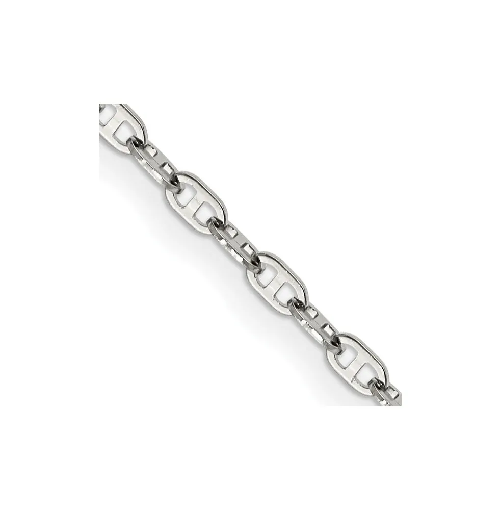 Chisel Stainless Steel Polished inch Anchor Chain Necklace
