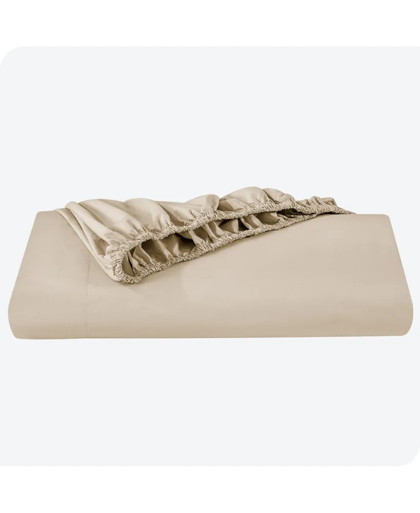 Bare Home Organic Cotton Percale Fitted Sheet Twin
