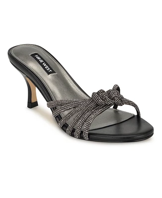 Nine West Women's Glitzy Slip-On Kitten Heel Dress Sandals