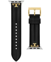 Tory Burch The Kira Black Leather Strap For Apple Watch 38mm-45mm