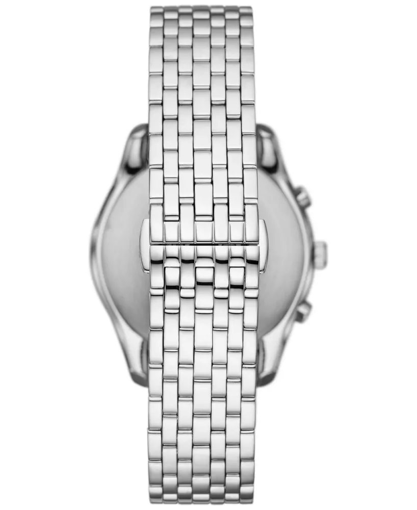 Emporio Armani Men's Chronograph Stainless Steel Bracelet Watch 41mm - Silver