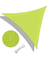 25 Ft 97% Uv Block Triangle Sun Shade Sail Canopy Cover Net Outdoor Patio Lawn