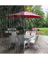 9 Feet Patio Outdoor Market Umbrella with Aluminum Pole without Weight Base