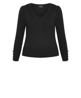 City Chic Women's Rebel Rock Sweater