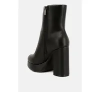 Womens beauty block heel platform ankle boots
