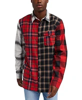 Reason Men's Split Flannel Long Sleeves Shirt