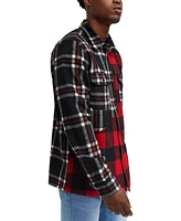 Reason Men's Spliced Long Sleeves Overshirt