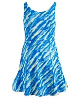 Id Ideology Big Girls Tie-Dyed Flounce Active Dress, Created for Macy's