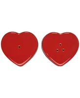 Le Creuset Stoneware Figural Heart Salt and Pepper Shakers, Set of 2