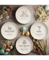 Certified International Easter Words Canape Plates, Set of 4