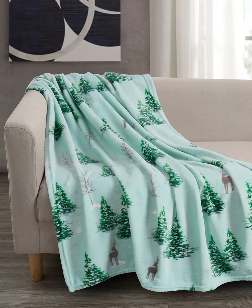 Videri Home Holiday Deer Velvet Throw, 50" x 60"