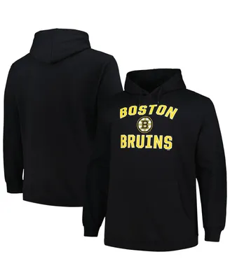 Men's Profile Black Boston Bruins Big and Tall Arch Over Logo Pullover Hoodie