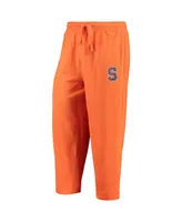 Men's Concepts Sport Orange, Heathered Charcoal Distressed Syracuse Orange Meter Long Sleeve T-shirt and Pants Sleep Set