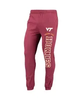 Men's Concepts Sport Maroon, Heather Charcoal Virginia Tech Hokies Meter Long Sleeve Hoodie T-shirt and Jogger Pajama Set