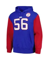 Men's Mitchell & Ness Lawrence Taylor Royal New York Giants Retired Player Name and Number Pullover Hoodie