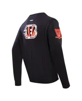 Men's Pro Standard Black Cincinnati Bengals Prep Button-Up Cardigan Sweater