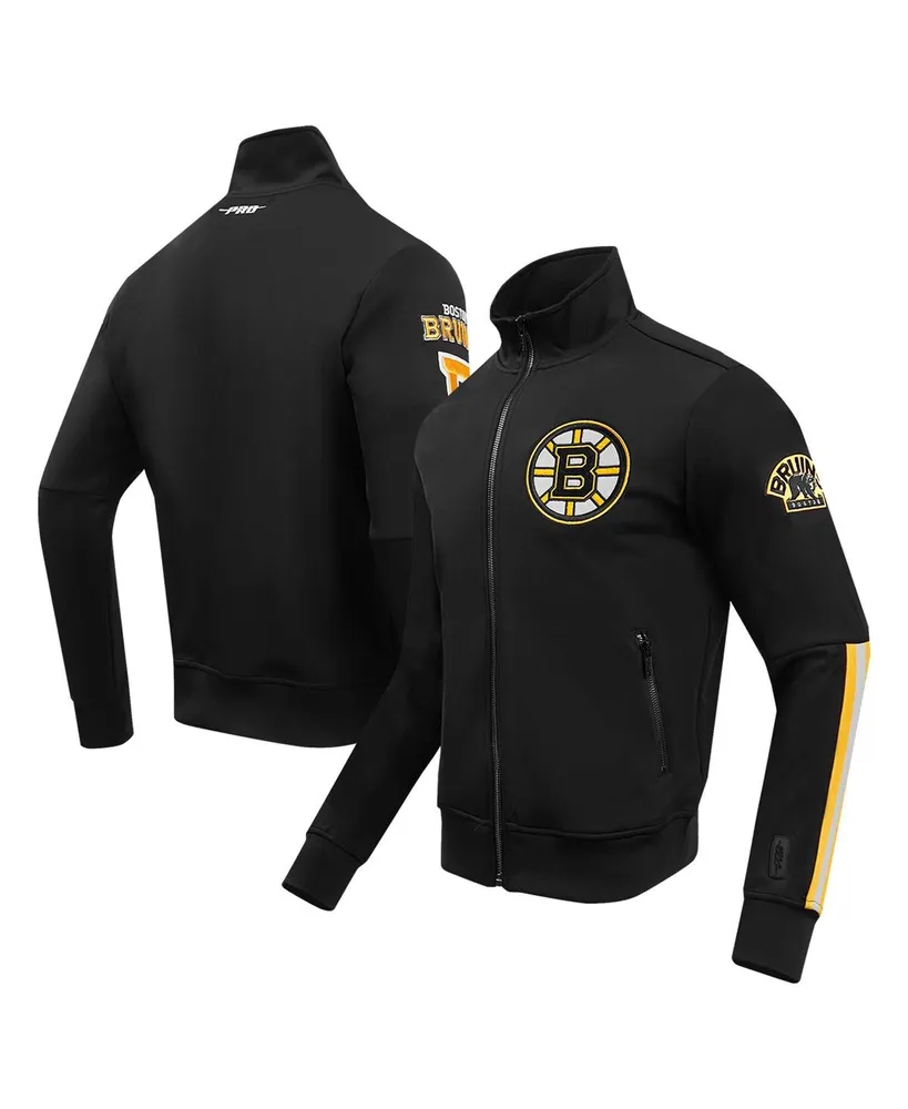 Men's Pro Standard Black Boston Bruins Classic Chenille Full-Zip Track Jacket