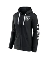 Women's Fanatics Heather Charcoal Las Vegas Raiders Plus City Ties Full-Zip Hoodie