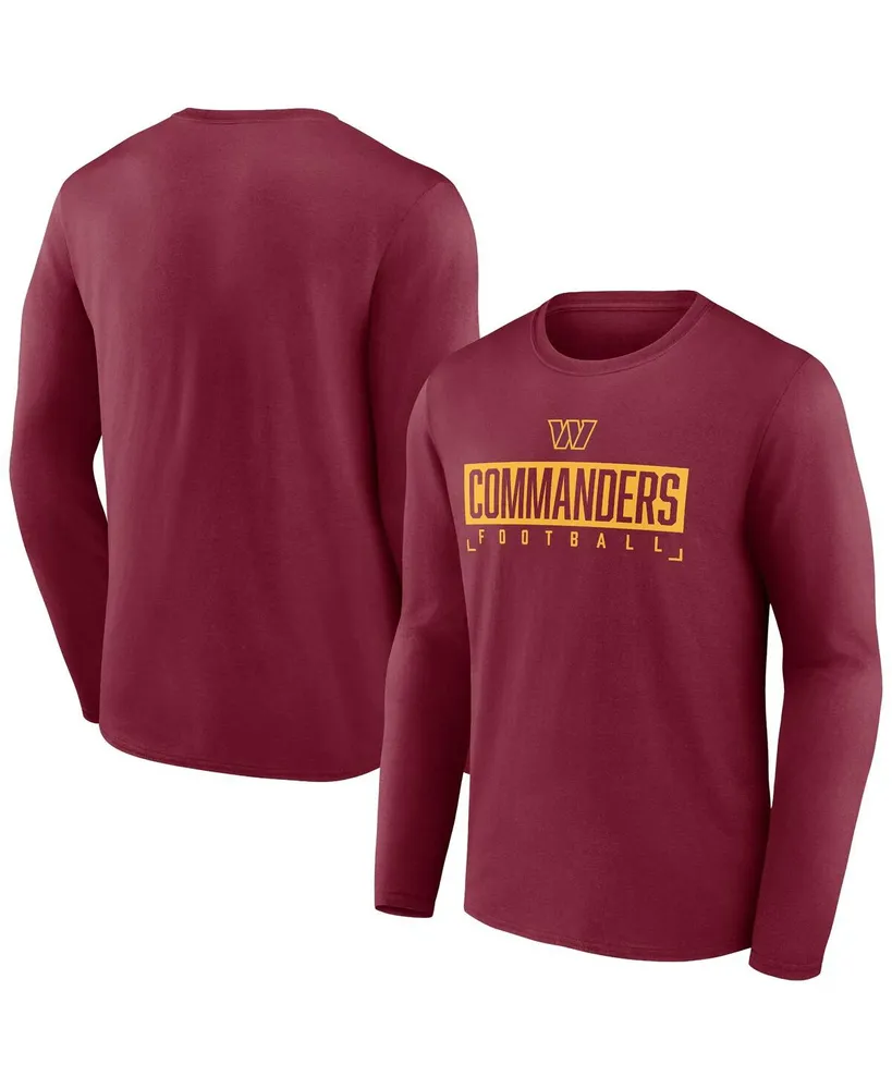 Men's Fanatics Burgundy Washington Commanders Big and Tall Wordmark Long Sleeve T-shirt