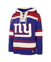 Men's '47 Brand Royal New York Giants Big and Tall Superior Lacer Pullover Hoodie