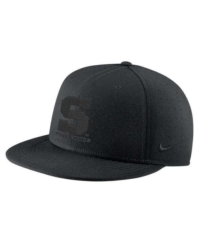 Men's Nike Penn State Nittany Lions Classic99 Triple Black Trucker Snapback  Hat