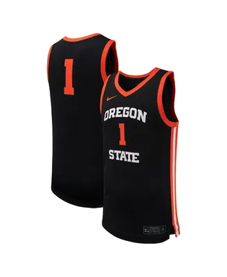 Men's and Women's Nike #1 Black Oregon State Beavers Team Replica Basketball Jersey