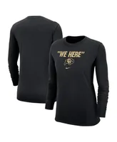 Women's Nike Black Colorado Buffaloes We Here Core Long Sleeve T-shirt