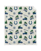 Pegasus Indianapolis Colts Holiday Truck Repeat 50" x 60" Sherpa Flannel Fleece Blanket