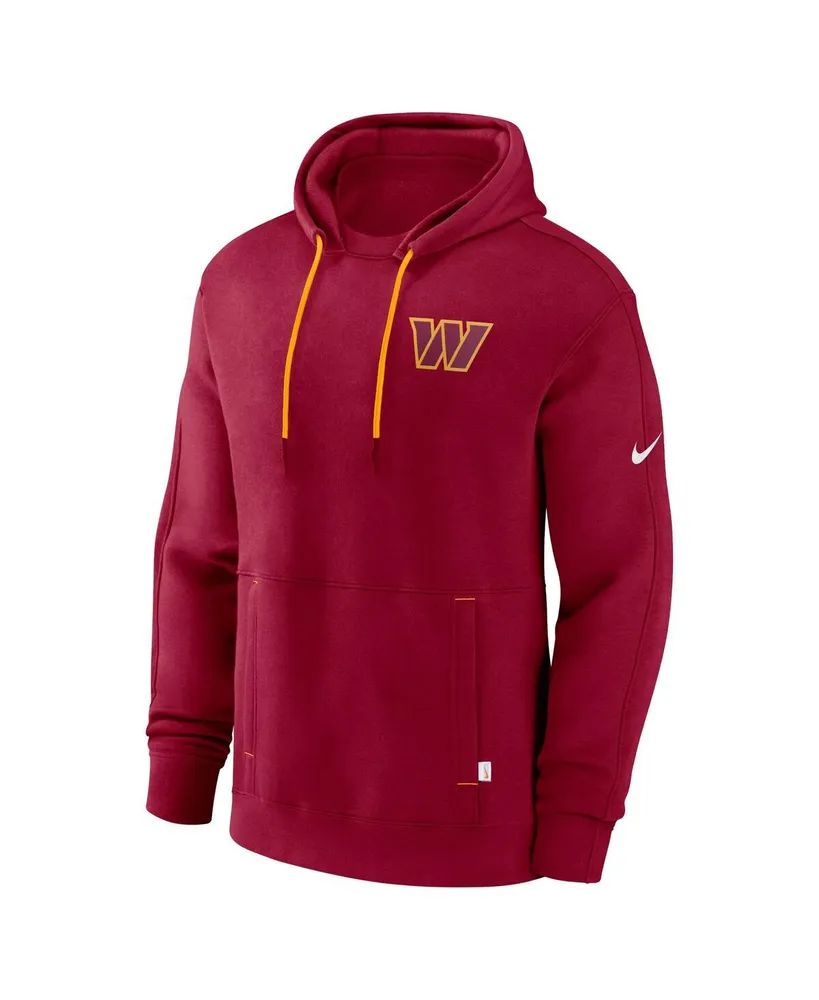 Men's Nike Burgundy Washington Commanders Layered Logo Statement Pullover Hoodie