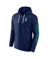 Men's Fanatics Navy Seattle Mariners Offensive Line Up Full-Zip Hoodie