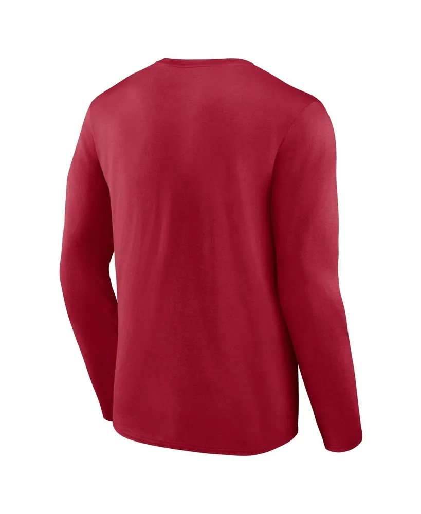 Men's Fanatics Red Tampa Bay Buccaneers Stack The Box Long Sleeve T-shirt