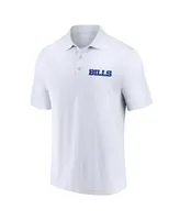 Men's Fanatics White, Royal Buffalo Bills Lockup Two-Pack Polo Shirt Set