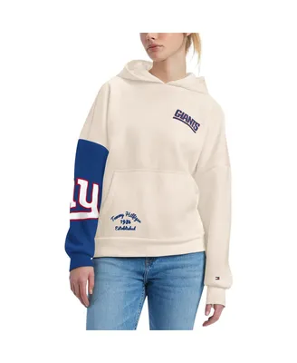 Women's Tommy Hilfiger Cream, Royal New York Giants Harriet Pullover Hoodie