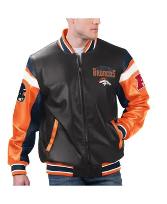 Men's G-iii Sports by Carl Banks Black Denver Broncos Full-Zip Varsity Jacket