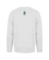 Men's '47 Brand White Charlotte Hornets 2023/24 City Edition Postgame Headline Crew Pullover Sweatshirt