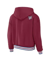 Women's Wear by Erin Andrews Burgundy Colorado Avalanche Lace-Up Pullover Hoodie