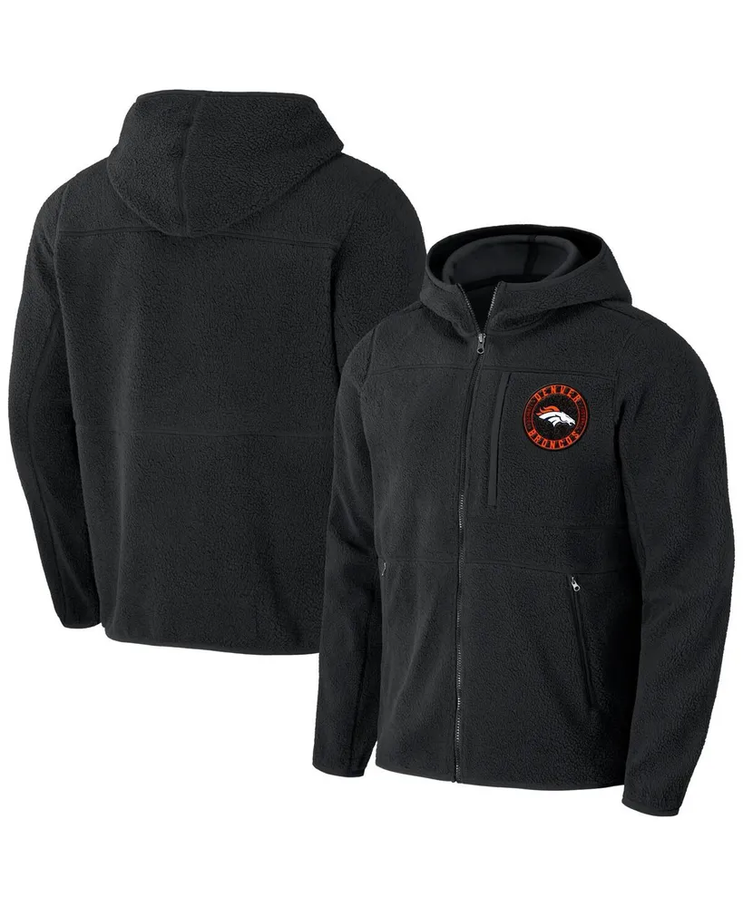 Men's Nfl x Darius Rucker Collection by Fanatics Black Denver Broncos Sherpa Full-Zip Hoodie