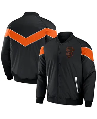 Men's Darius Rucker Collection by Fanatics Black San Francisco Giants Baseball Raglan Full-Snap Jacket