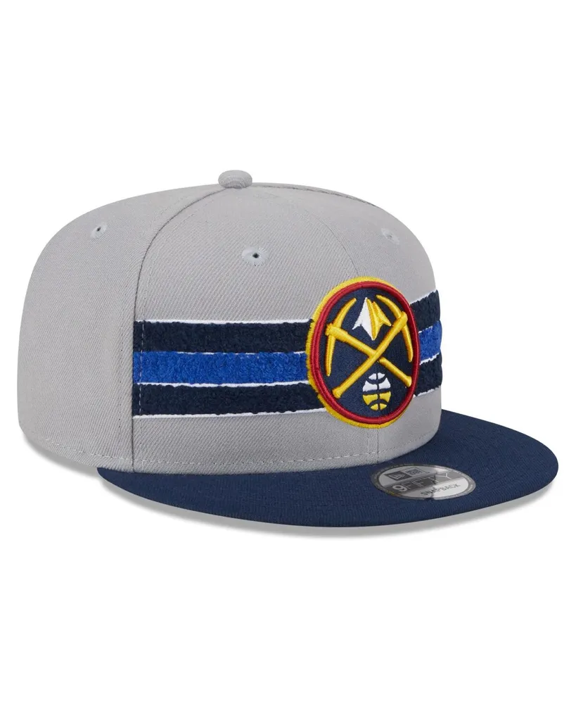 Men's New Era Gray Denver Nuggets Chenille Band 9FIFTY Snapback Hat