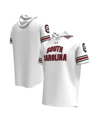 Men's Under Armour White South Carolina Gamecocks Shooter Raglan Hoodie T-shirt