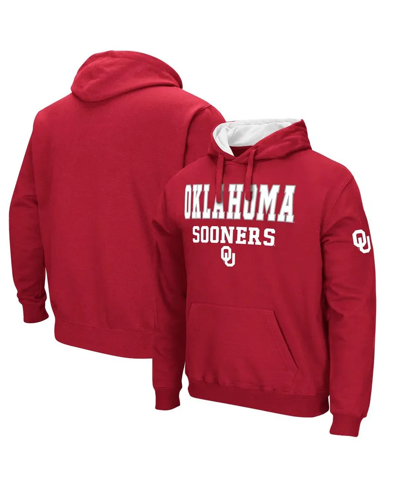 Men's Colosseum Crimson Oklahoma Sooners Sunrise Pullover Hoodie