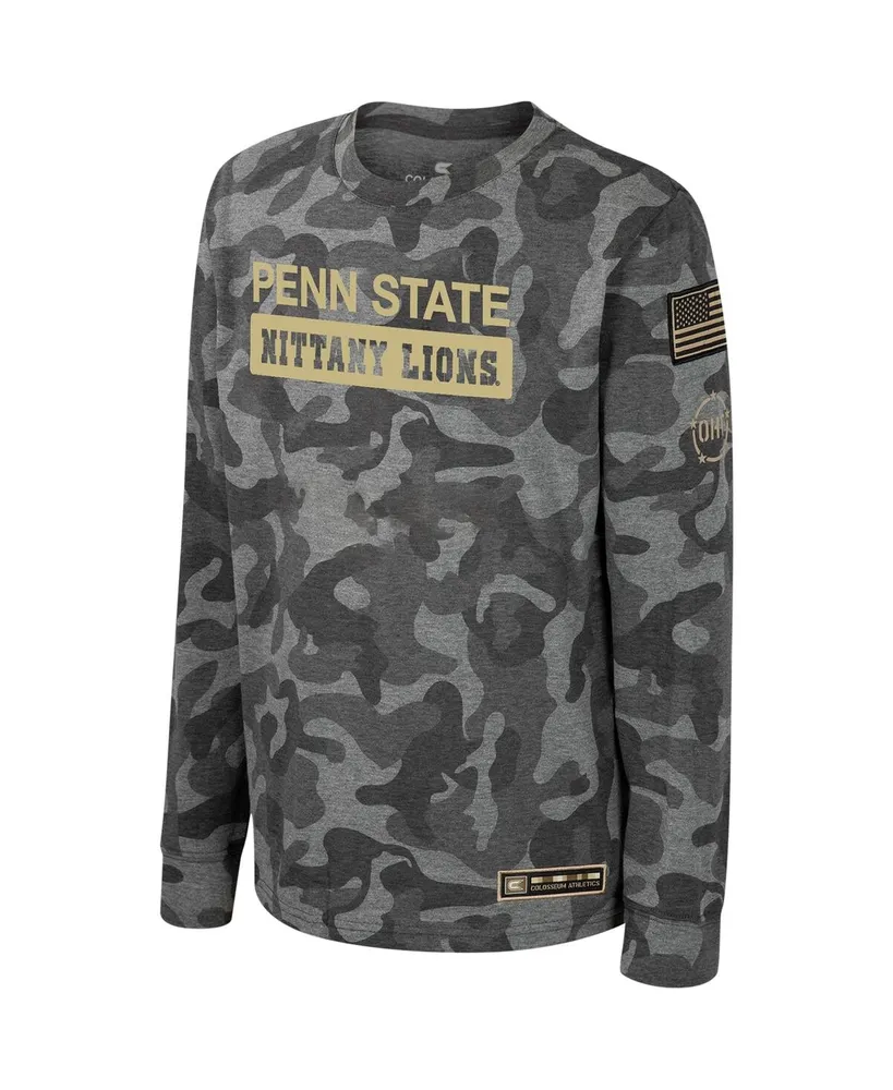 Big Boys Colosseum Camo Penn State Nittany Lions Oht Military-Inspired Appreciation Dark Star Long Sleeve T-shirt