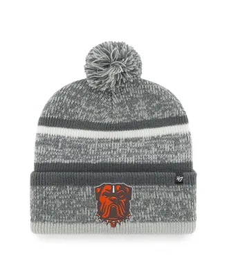 Men's '47 Brand Charcoal Cleveland Browns Northward Cuffed Knit Hat with Pom