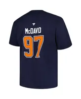 Men's Profile Connor McDavid Navy Edmonton Oilers Big and Tall Name Number T-shirt