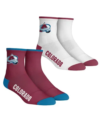 Men's Rock 'Em Socks Colorado Avalanche Core Team 2-Pack Quarter Length Sock Set