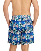 Club Room Men's Bird Tropical Floral-Print Quick-Dry 7" Swim Trunks, Created for Macy's